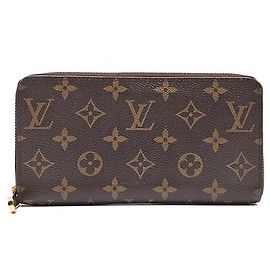 Louis Vuitton Monogram Zippy Wallet Brown