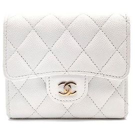 Chanel Cartera Caviar Blanco