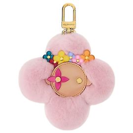 Louis Vuitton Charm para bolso Vivienne Head Flower Crown Rosa Rosa