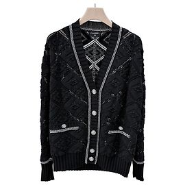 Chanel Strickjacke aus Kaschmir für Damen schwarz Schwarz