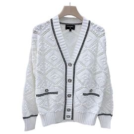 Chanel Strickjacke aus Kaschmir für Damen Weiß Weiß