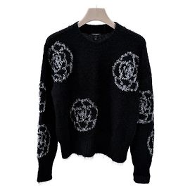 Chanel Schwarzer Kaschmirstrick für Damen Schwarz