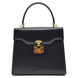 Gucci Bolsa Tote de Alça de Mão e Alça de Ombro Lady Lock Preto