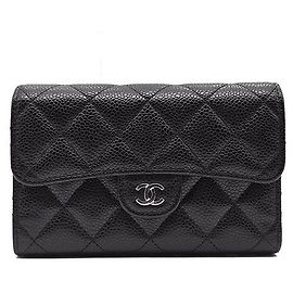 Chanel Caviar Medium Wallet Black