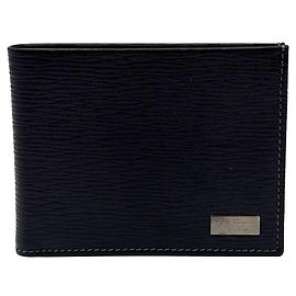 Salvatore Ferragamo Black Leather Men's Wallet Black