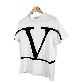 Valentino Men's Logo Short Sleeve T-Shirt White White