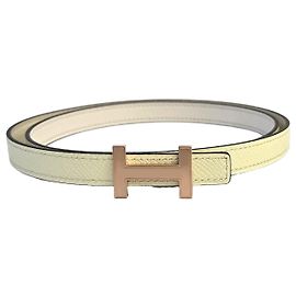 Hermès Cinto reversível com fivela Branco