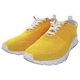 Kiton Zapatillas de malla de algodón Amarillo Amarillo
