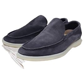 Loro Piana Summerwalk Suede Loafers (Condition Size Brown