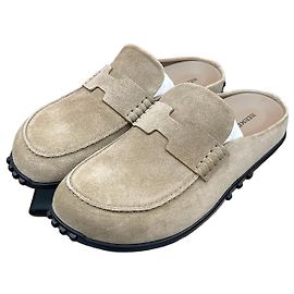 Hermès Suede Mule Sandals Slippers Beige Brown
