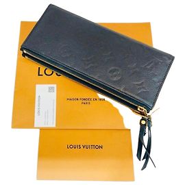 Louis Vuitton Double Zip Long Wallet Blue