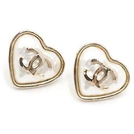 Chanel Orecchini CC Pearl Heart Multicolore