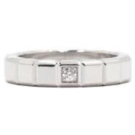 Chopard White Gold Carat Diamond Ice Cube Medium Ring Silvery