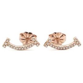 Tiffany & Co Mini Boucles d'oreilles en diamant or rose Rose