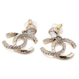 Chanel Boucles d'oreilles Season Gold CC Crystal Drop Multicolore