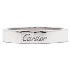 Cartier de Wedding Band Ring Ring Silvery