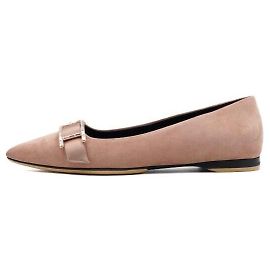 Hermès Ballerines DOUCE en daim rose Rose