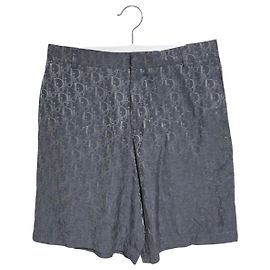 Dior Shorts de seda Oblique Castaño