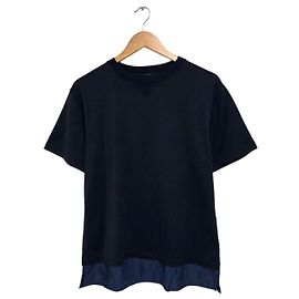 Dior Layered Kurzarm-T-Shirt Blau
