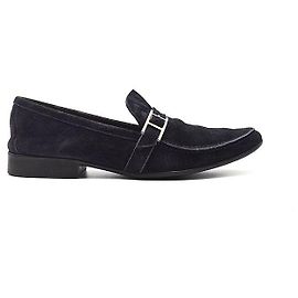 Hermès Mocassins Monterrey en daim Bleu