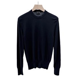 Tom Ford Wollpullover mit Rundhalsausschnitt in Dunkelblau Blau