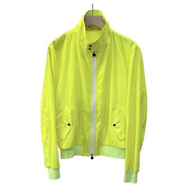 Kiton High Neck Nylon Bomber Jacket Yellow