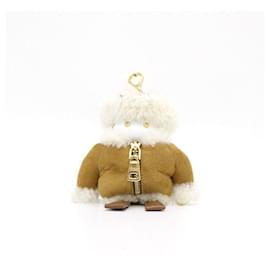 Prada Chaveiro e pingente de bolsa em shearling Soft Robot Multicor