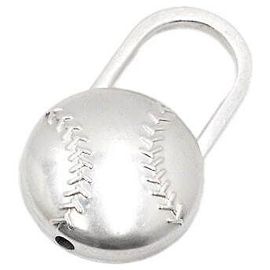 Tiffany & Co Chaveiro e pingente de bolsa de baseball prateado Prata