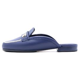 Chanel Mule Blopfer da donna con logo CC di perle - Sandali stagionali Blu