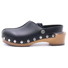 Dior Mule loafer Quake Clog em couro de bezerro preto para mulher Preto