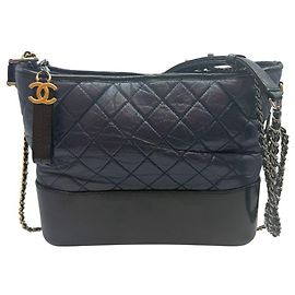 Chanel Gabrielle Hobo Medium Navy Blu
