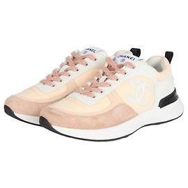 Chanel Baskets en daim style tennis rose Rose