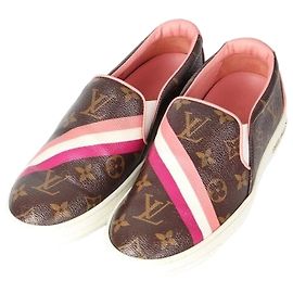 Louis Vuitton Mocassin Monogram Rose Marron