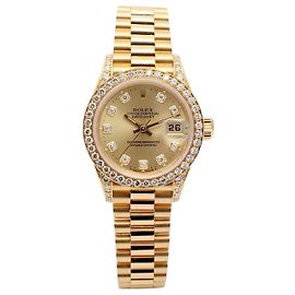 Rolex Orologio Datejust Original Diamond Gold da Donna Giallo