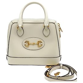 Gucci Horsebit Top Handle Tote Schultertasche Weiß
