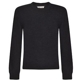 Maison Martin Margiela Elbow Patch Wool Sweater Blue