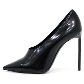 Saint Laurent Décolleté Teddy Stiletto in pelle nera da donna Nero