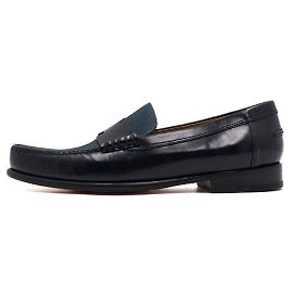Hermès Mocassini in pelle di vitello blu navy da uomo Blu