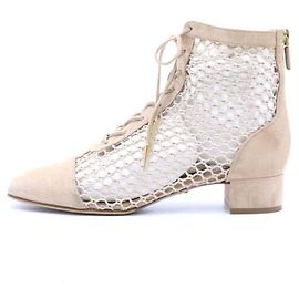 Dior Stivaletti stringati in scamosciato e rete trasparente da donna Nautilyd Marrone