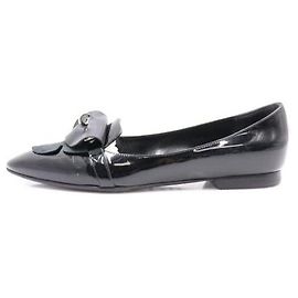 Hermès Kelly Lackschuh Schwarz Damen Schwarz