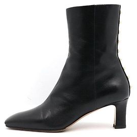 Valentino Black Leather Women's Boots Black