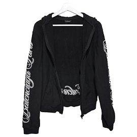 Balenciaga Giacca con cappuccio e zip lavata Nero