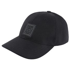 Loewe Boné de lona com patch Anagram Preto