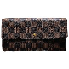 Louis Vuitton Damier Ebene Sarah Wallet Brown