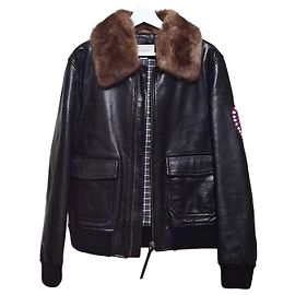 Gucci Bestickte Leder-Bomberjacke Schwarz