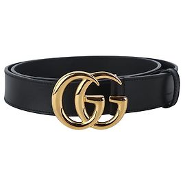 Gucci GG Marmont Thin Belt Black