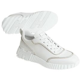 Hermès Baskets pour hommes avec semelle graphique oversize Blanc