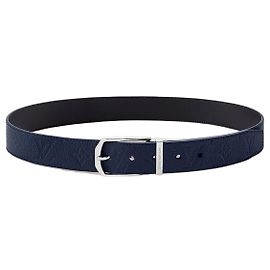 Louis Vuitton Reversibler Gürtel Slender Taurillon Monogram Navy Black Blau