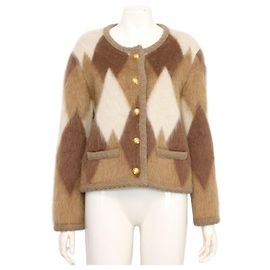 Céline Brushed Mohair Women's Jacket Brown