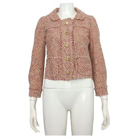 Louis Vuitton Tweed Pattern Crystal Button Women's Jacket Multiple colors